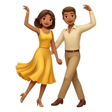 Deux personnes qui danse le zouk  sticker