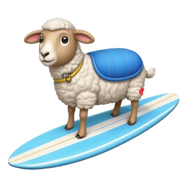Surfing sheep  sticker