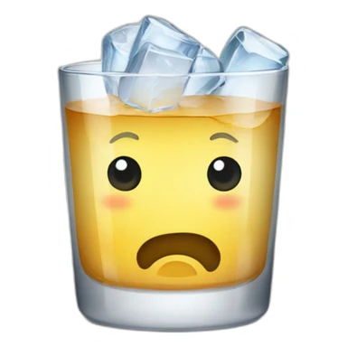 Vaso con tequila y hielo sticker