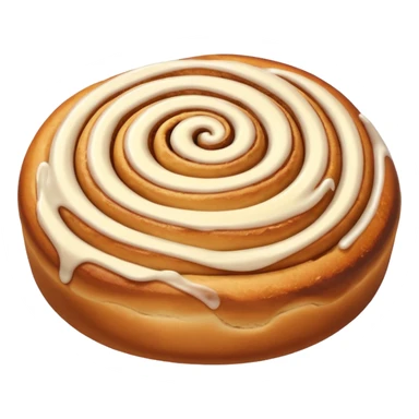 cinnamon roll with a swirl sticker