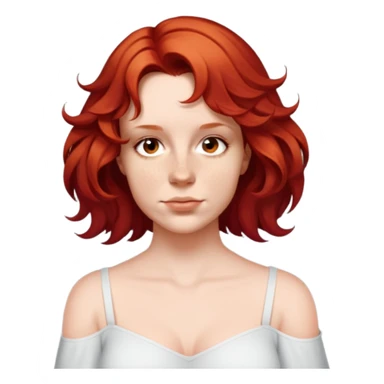 female, little-wavy hair over shoulder sticker