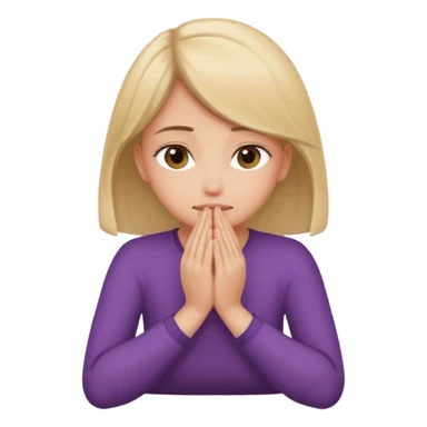 девочка  сидит и закрывает руками лицо sticker