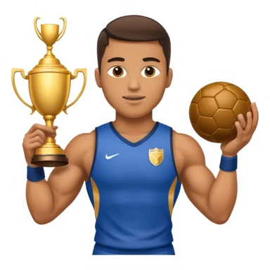 football player gold trophy sticker