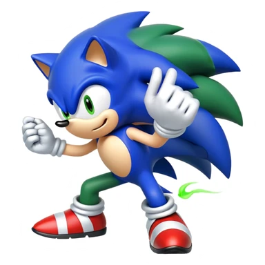 Sonic the hedgehog farting sticker
