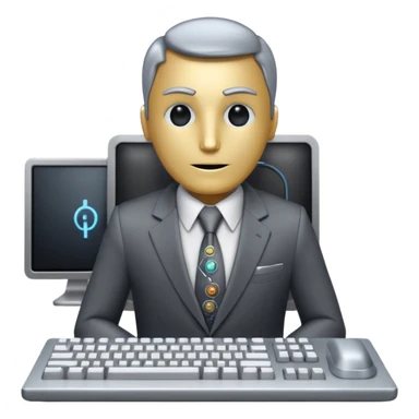 a computer with clothes as if it were a person sticker