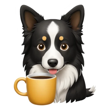 Border collie café con blanco sticker