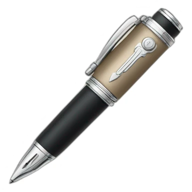 montblanc pen icon flat color sticker
