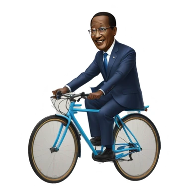 Le président tchadien Mahamat Idriss Deby sur un velo sticker