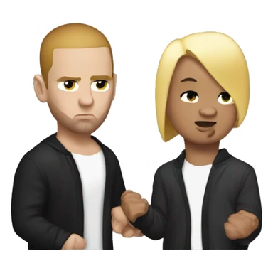 Eminem wrestling Diddy  sticker