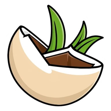 A coconut sticker