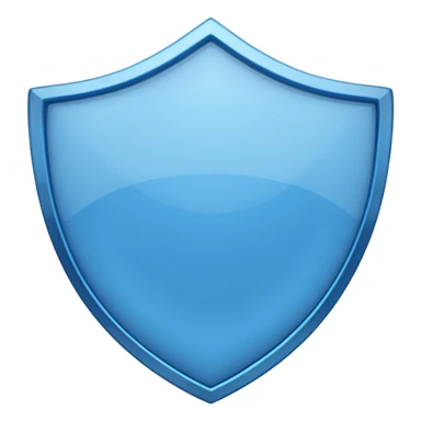blue shield with a glossy, bright blue center, no symbols sticker