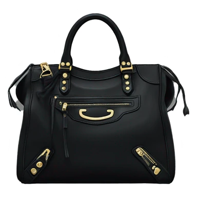 Balenciaga black city  bag sticker