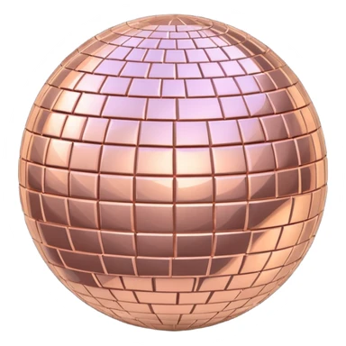 Rose gold disco ball sticker