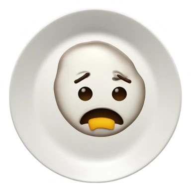  poop emoji on a dinner plate sticker