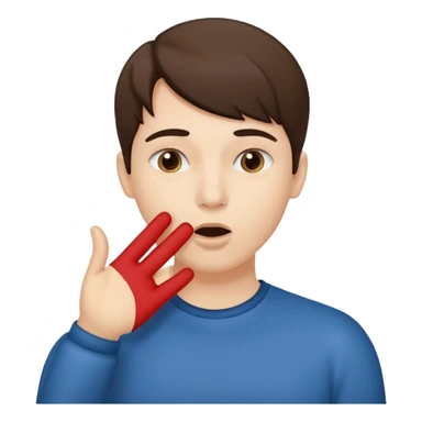 знак рукой "тише", "тшшш" у рта sticker