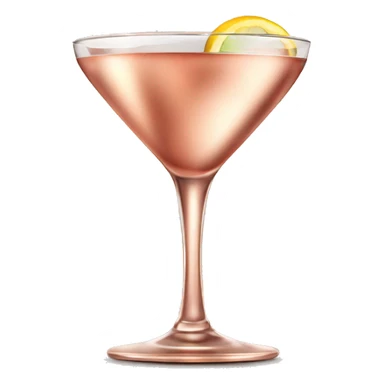 Realistic rose gold cocktail isolated single sticker
