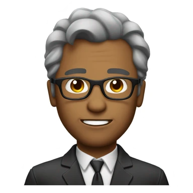 Man Looking like Tony stars but with glasses and bold hair and a bit greyed sticker