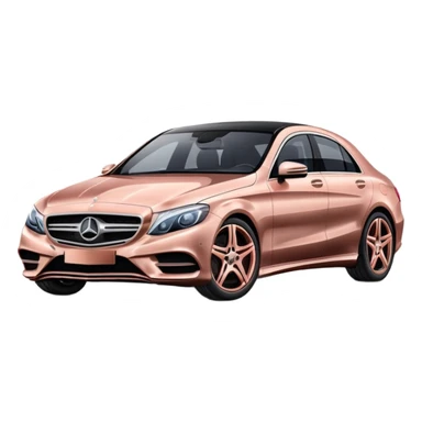 Rose gold Mercedes Benz  sticker