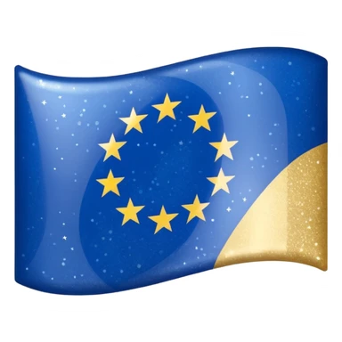 european union flag with sparkles sticker
