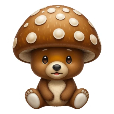 Mushroom in a bear sticker