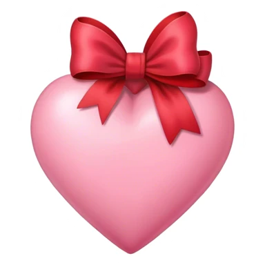 pink heart with bow in it  sticker