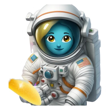 astronauta limpiando sneakers sticker