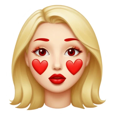 Face with kisses all over  sticker