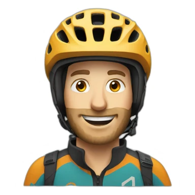 enduro mountain biker sticker