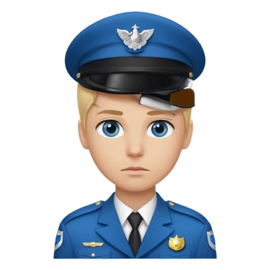 Blonde hair, blue eyed, SS officer sticker