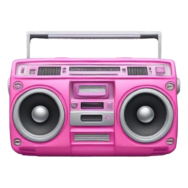 Pink ombre boombox realistic  sticker