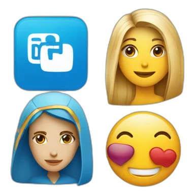 mixed of Instagram logo and LinkedIn logo sticker