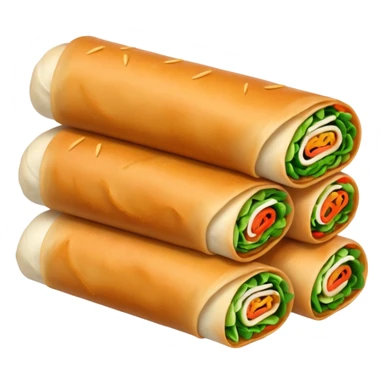 Fryer spring rolls sticker