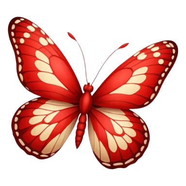 UNA MARIPOSA ROJA, PERO DEBE SER UN ROJO UN POCO CLARO. sticker