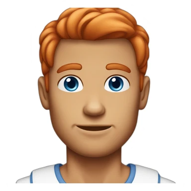 Tanned man Blue eyes neat red hair sticker