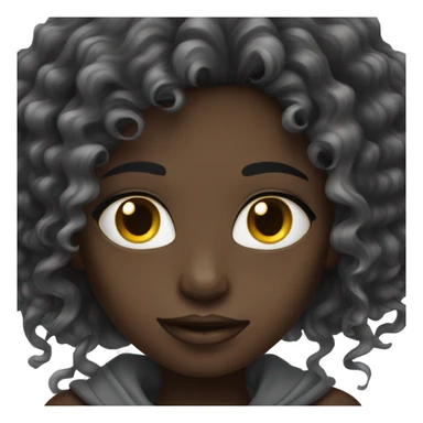 dark skinnes girl with beautiful hair sticker