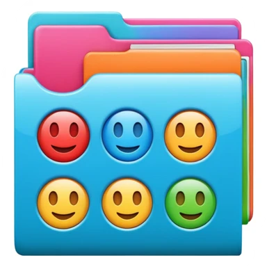 emoji of empty open colored magazine sticker