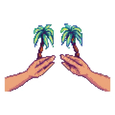 Two hands high-fiving sticker