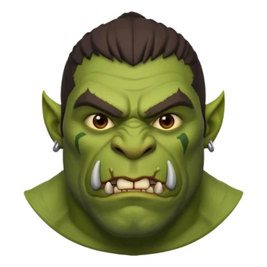 create a dnd style orc.png using 48x48 pixels size sticker