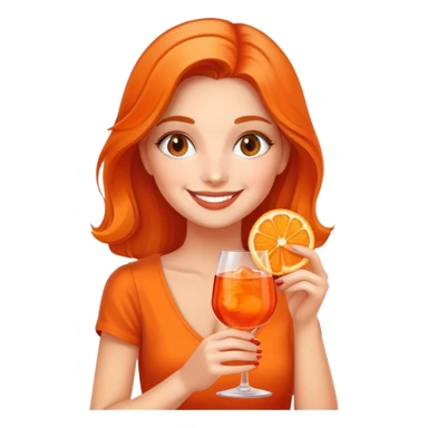 girl with aperol sticker