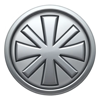 silver x-mark in circle sticker
