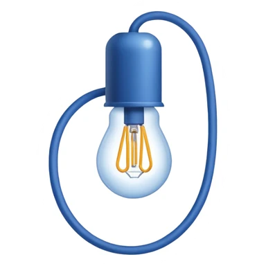 Hanging Light Cable blue  sticker