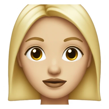 thin blonde girl with plump lips sticker