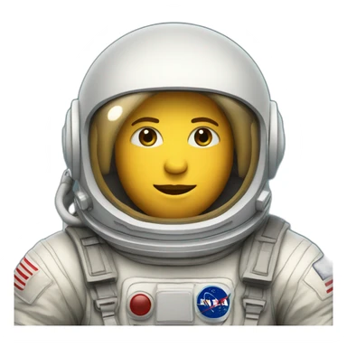 Astronaut avec casque sous le bras cheveux blond sticker