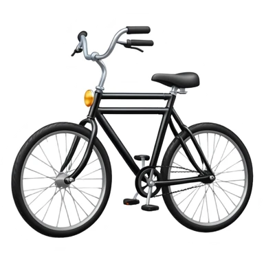 A bicycle with two wheels and handlebars sticker