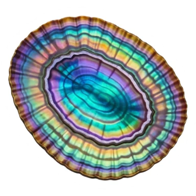 top view of colorful abalone sticker