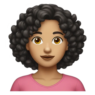 Moldovanian girl black curly hair sticker
