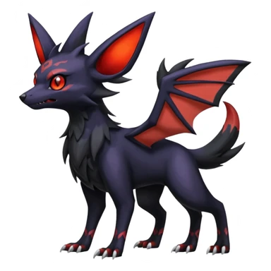 Spooky Nargacuga-Umbreon-Noibat-Noivern-Silvally-Pokémon-Fakémon-fusion (full body) sticker