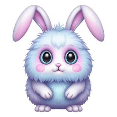 alien kawaii easter bunny  sticker