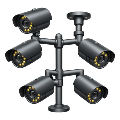 Cctv cameras facing multiple directions  sticker