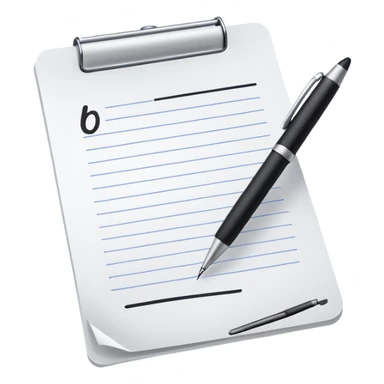 paper with a pen sticker